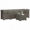 4 vietų sodo sofa pintinės išvaizdos PP Šviesiai pilka