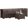 4 vietų sodo sofa pintinės išvaizdos PP Ruda
