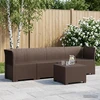 4 vietų sodo sofa pintinės išvaizdos PP Ruda