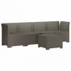 4 vietų sodo sofa pintinės išvaizdos PP Šviesiai pilka