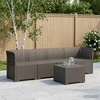 4 vietų sodo sofa pintinės išvaizdos PP Šviesiai pilka