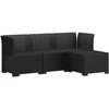 4 Vietų Sodo Sofa Ratanų Imitacija PP Antracito