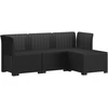 4 Vietų Sodo Sofa Ratanų Imitacija PP Antracito