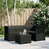 4 Vietų Sodo Sofa Ratanų Imitacija PP Antracito