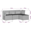 4 Vietų Sodo Sofa Ratanų Imitacija PP Balta