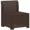 4 Vietų Sodo Sofa Ratanų Imitacija PP Ruda