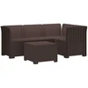 4 Vietų Sodo Sofa Ratanų Imitacija PP Ruda