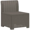 4 Vietų Sodo Sofa Ratanų Imitacija PP Šviesiai pilka