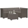 4 Vietų Sodo Sofa Ratanų Imitacija PP Šviesiai pilka