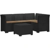 4 Vietų Sodo Sofa su Pagalvėlėmis Ratanų Imitacija PP Antracito