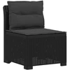 4 Vietų Sodo Sofa su Pagalvėlėmis Ratanų Imitacija PP Antracito