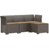 4 Vietų Sodo Sofa su Pagalvėlėmis Ratanų Imitacija PP