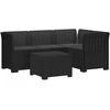 4 Vietų Sodo Sofa su Pagalvėlėmis Ratanų Imitacija PP Antracito
