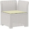 4 Vietų Sodo Sofa su Pagalvėlėmis Ratanų Imitacija PP Balta