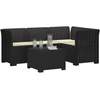 4 Vietų Sodo Sofa su Pagalvėlėmis Ratanų Imitacija PP Antracito