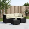 4 Vietų Sodo Sofa su Pagalvėlėmis Ratanų Imitacija PP Antracito