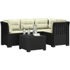 4 Vietų Sodo Sofa su Pagalvėlėmis Ratanų Imitacija PP Antracito