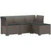 4 Vietų Sodo Sofa su Pagalvėlėmis Ratanų Imitacija PP