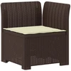4 Vietų Sodo Sofa su Pagalvėlėmis Ratanų Imitacija PP Ruda
