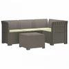 4 Vietų Sodo Sofa su Pagalvėlėmis Ratanų Imitacija PP