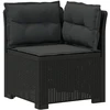 4 Vietų Sodo Sofa su Pagalvėlėmis Ratanų Imitacija PP Antracito