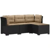 4 Vietų Sodo Sofa su Pagalvėlėmis Ratanų Imitacija PP Antracito