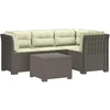 4 Vietų Sodo Sofa su Pagalvėlėmis Ratanų Imitacija PP