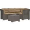 4 Vietų Sodo Sofa su Pagalvėlėmis Ratanų Imitacija PP