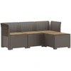 4 Vietų Sodo Sofa su Pagalvėlėmis Ratanų Imitacija PP
