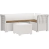 4 Vietų Sodo Sofa su Pagalvėlėmis Ratanų Imitacija PP Balta