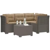 4 Vietų Sodo Sofa su Pagalvėlėmis Ratanų Imitacija PP