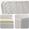 4 Vietų Sodo Sofa su Pagalvėlėmis Ratanų Imitacija PP Balta