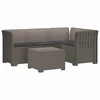 4 Vietų Sodo Sofa su Pagalvėlėmis Ratanų Imitacija PP