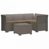 4 Vietų Sodo Sofa su Pagalvėlėmis Ratanų Imitacija PP