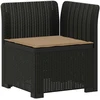 4 Vietų Sodo Sofa su Pagalvėlėmis Ratanų Imitacija PP Antracito