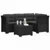 4 Vietų Sodo Sofa su Pagalvėlėmis Ratanų Imitacija PP Antracito