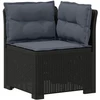 4 Vietų Sodo Sofa su Pagalvėlėmis Ratanų Imitacija PP Antracito