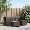4 Vietų Sodo Sofa su Pagalvėlėmis Ratanų Imitacija PP