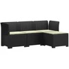 4 Vietų Sodo Sofa su Pagalvėlėmis Ratanų Imitacija PP Antracito