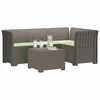 4 Vietų Sodo Sofa su Pagalvėlėmis Ratanų Imitacija PP