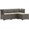 4 Vietų Sodo Sofa su Pagalvėlėmis Ratanų Imitacija PP