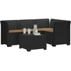 4 Vietų Sodo Sofa su Pagalvėlėmis Ratanų Imitacija PP Antracito
