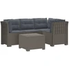 4 Vietų Sodo Sofa su Pagalvėlėmis Ratanų Imitacija PP