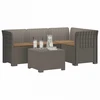 4 Vietų Sodo Sofa su Pagalvėlėmis Ratanų Imitacija PP