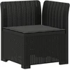 4 Vietų Sodo Sofa su Pagalvėlėmis Ratanų Imitacija PP Antracito