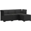 4 Vietų Sodo Sofa su Pagalvėlėmis Ratanų Imitacija PP Antracito