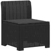 4 vietų sodo sofa su pagalvėmis pintinės išvaizdos PP Antracito