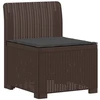 4 vietų sodo sofa su pagalvėmis pintinės išvaizdos PP Ruda