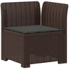 4 vietų sodo sofa su pagalvėmis pintinės išvaizdos PP Ruda