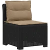 4 vietų sodo sofa su pagalvėmis pintinės išvaizdos PP Antracito